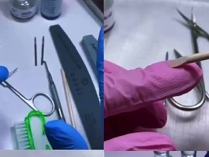 Travail de précision en manucure